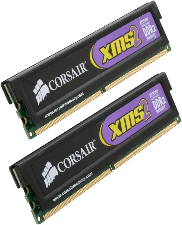 Main image of CORSAIR XMS2 4GB (2 x 2GB) DDR2 1066 (PC2 8500) Dual Channel Kit Desktop Memory Model TWIN2X4096-8500C5