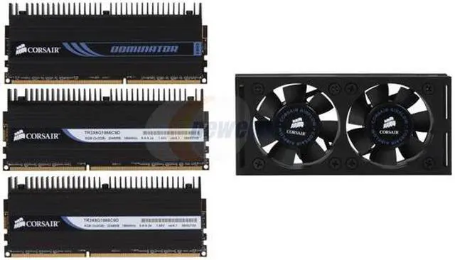 Alt view image 2 of 5 - CORSAIR DOMINATOR 6GB (3 x 2GB) DDR3 1866 (PC3 15000) Triple Channel Kit Desktop Memory Model TR3X6G1866C9DF