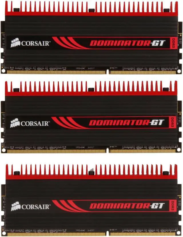 Alt view image 2 of 6 - CORSAIR Dominator GT 6GB (3 x 2GB) DDR3 2000 (PC3 16000) Triple Channel Kit Desktop Memory Model TR3X6G2000C8GTF G