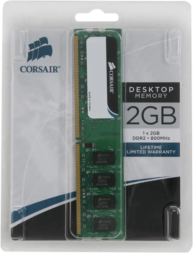 Alt view image 4 of 3 - CORSAIR 2GB DDR2 800 (PC2 6400) Desktop Memory Model VS2GB800D2 G
