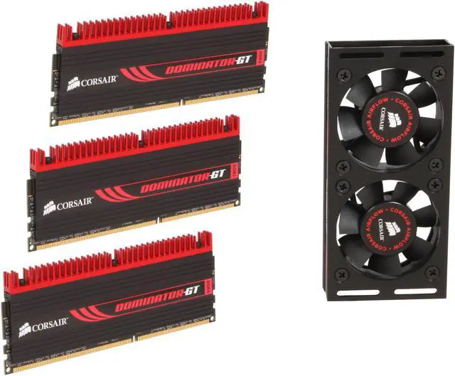 Main image of CORSAIR DOMINATOR GT 6GB (3 x 2GB) DDR3 1866 Desktop Memory with Airflow Fan Model TR3X6G1866C7GTF G
