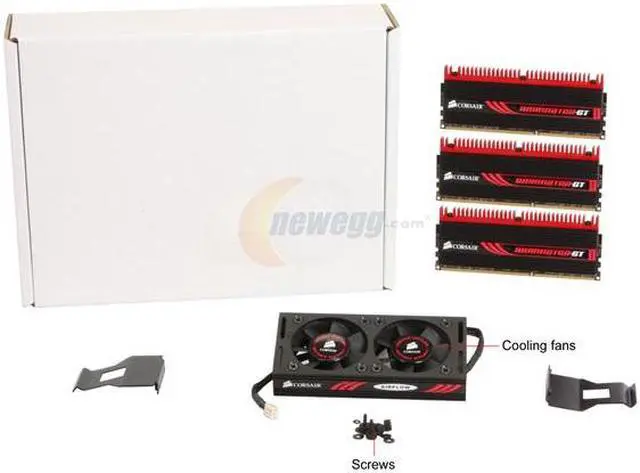 Alt view image 5 of 5 - CORSAIR DOMINATOR GT 6GB (3 x 2GB) DDR3 1866 Desktop Memory with Airflow Fan Model TR3X6G1866C7GTF G