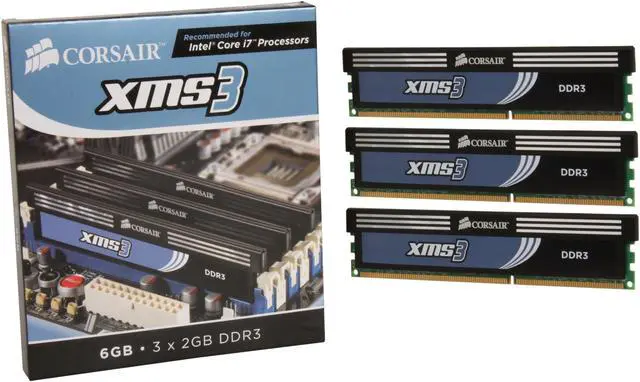 Alt view image 3 of 3 - CORSAIR XMS3 6GB (3 x 2GB) DDR3 1600 (PC3 12800) Desktop Memory Model TR3X6G1600C7 G