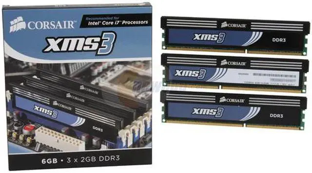 Alt view image 3 of 3 - CORSAIR XMS3 6GB (3 x 2GB) DDR3 1333 (PC3 10666) Desktop Memory Model TR3X6G1333C7 G
