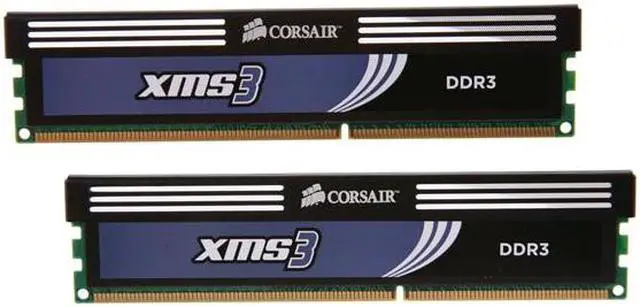 Main image of CORSAIR XMS3 2GB (2 x 1GB) DDR3 1333 (PC3 10666) Desktop Memory Model TW3X2G1333C9A G
