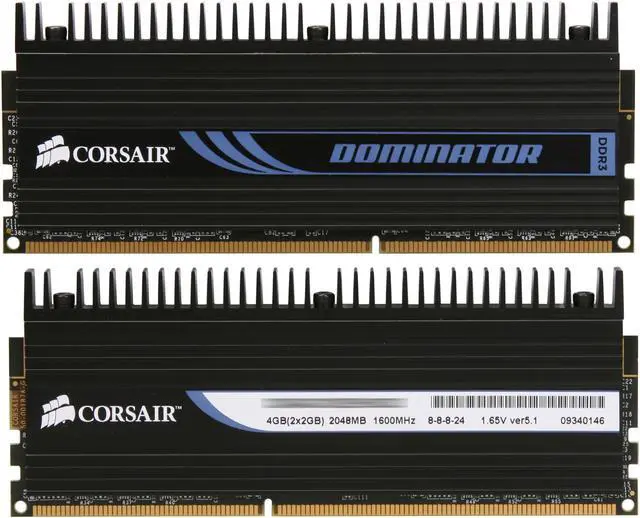 Alt view image 2 of 3 - CORSAIR DOMINATOR 4GB (2 x 2GB) DDR3 1600 (PC3 12800) Desktop Memory Model CMD4GX3M2B1600C8
