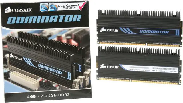Alt view image 3 of 3 - CORSAIR DOMINATOR 4GB (2 x 2GB) DDR3 1600 (PC3 12800) Desktop Memory Model CMD4GX3M2A1600C8