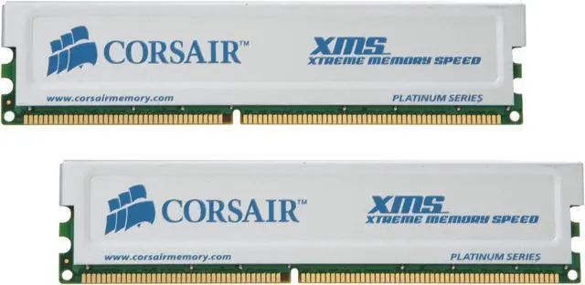 Main image of CORSAIR XMS 2GB (2 x 1GB) DDR 400 (PC 3200) Desktop Memory Model CMC2GX1M2A400C3