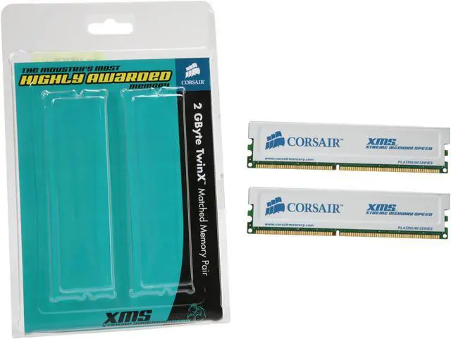 Alt view image 3 of 3 - CORSAIR XMS 2GB (2 x 1GB) DDR 400 (PC 3200) Desktop Memory Model CMC2GX1M2A400C3