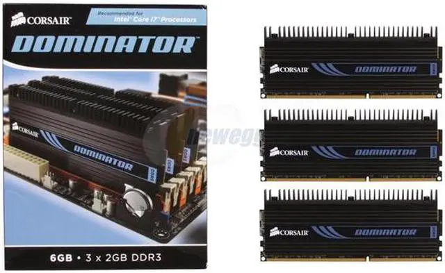 Alt view image 3 of 3 - CORSAIR DOMINATOR 6GB (3 x 2GB) DDR3 1600 (PC3 12800) Desktop Memory Model CMP6GX3M3A1600C7