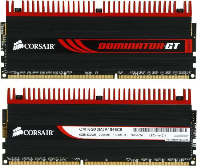 Alt view image 3 of 4 - CORSAIR DOMINATOR GT 6GB (3 x 2GB) DDR3 1866 Desktop Memory Model CMT6GX3M3A1866C9