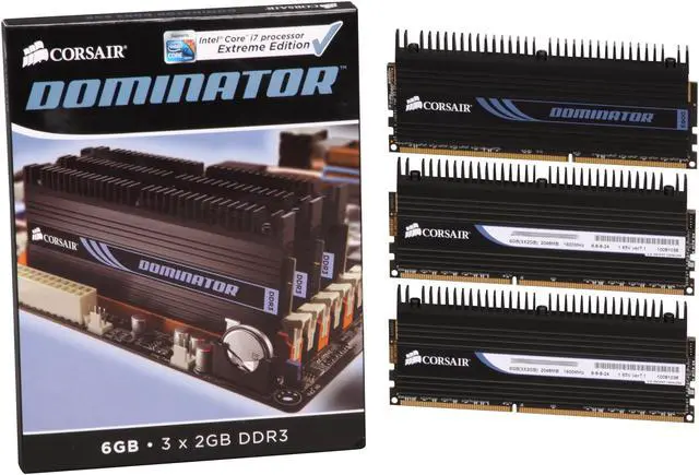 Alt view image 3 of 3 - CORSAIR DOMINATOR 6GB (3 x 2GB) DDR3 1600 (PC3 12800) Desktop Memory Model CMP6GX3M3A1600C8