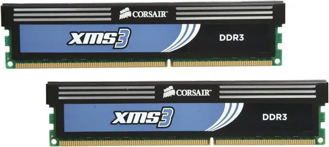 Main image of CORSAIR XMS 4GB (2 x 2GB) DDR3 1333 Ultra Stable Desktop Memory Model CMX4GX3M2A1333C8