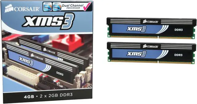 Alt view image 4 of 3 - CORSAIR XMS 4GB (2 x 2GB) DDR3 1333 Ultra Stable Desktop Memory Model CMX4GX3M2A1333C8