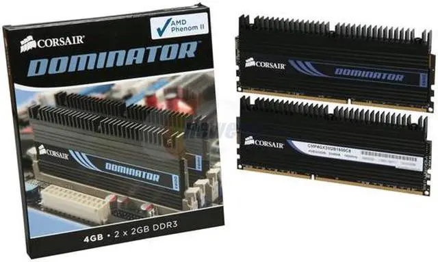 Alt view image 3 of 3 - CORSAIR DOMINATOR 4GB (2 x 2GB) DDR3 1600 (PC3 12800) Desktop Memory Model CMP4GX3M2B1600C8