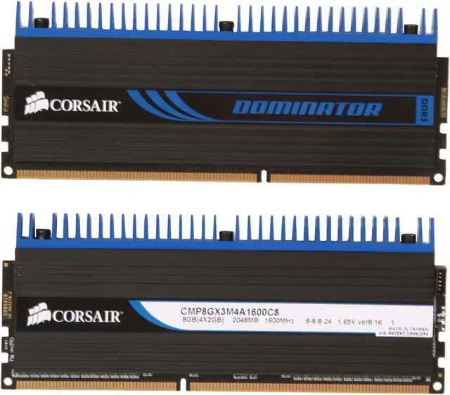 Alt view image 3 of 5 - CORSAIR DOMINATOR 8GB (4 x 2GB) DDR3 1600 (PC3 12800) Desktop Memory Model CMP8GX3M4A1600C8