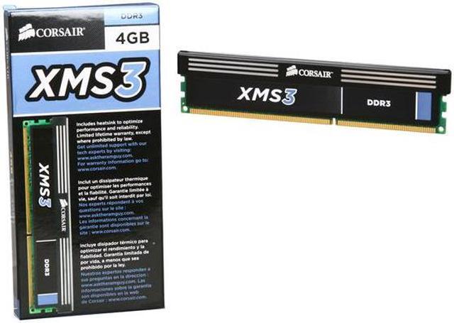 Alt view image 3 of 3 - CORSAIR XMS3 4GB DDR3 1600 Desktop Memory Model CMX4GX3M1A1600C9