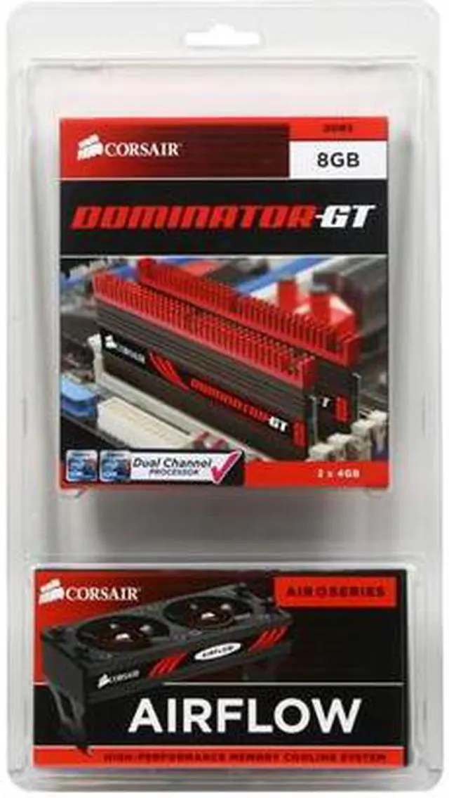 Alt view image 4 of 4 - CORSAIR DOMINATOR GT 8GB (2 x 4GB) DDR3 2000 (PC3 16000) Desktop Memory with Airflow Fan Model CMT8GX3M2A2000C9