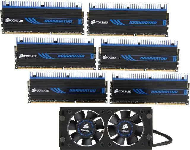 Main image of CORSAIR DOMINATOR 24GB (6 x 4GB) DDR3 1333 (PC3 10600) Desktop Memory with DHX Pro Connector and Airflow II Fan Model CMP24GX3M6A1333C9