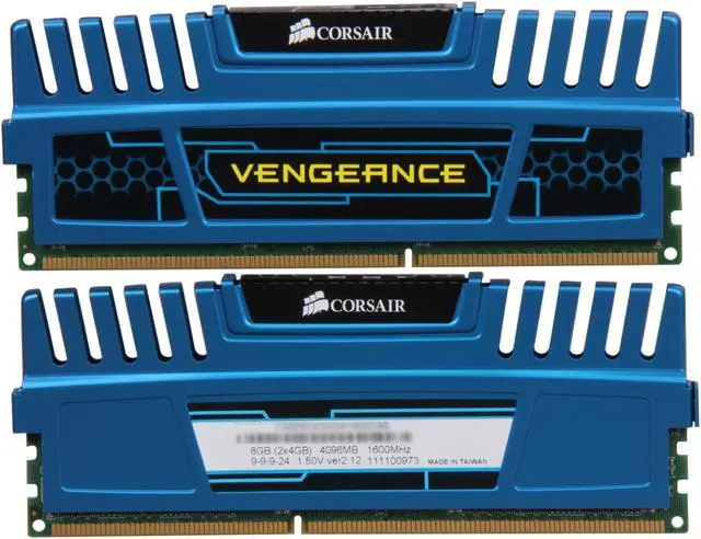 Alt view image 2 of 3 - CORSAIR Vengeance 8GB (2 x 4GB) 240-Pin PC RAM DDR3 1600 (PC3 12800) Desktop Memory Model CMZ8GX3M2A1600C9B