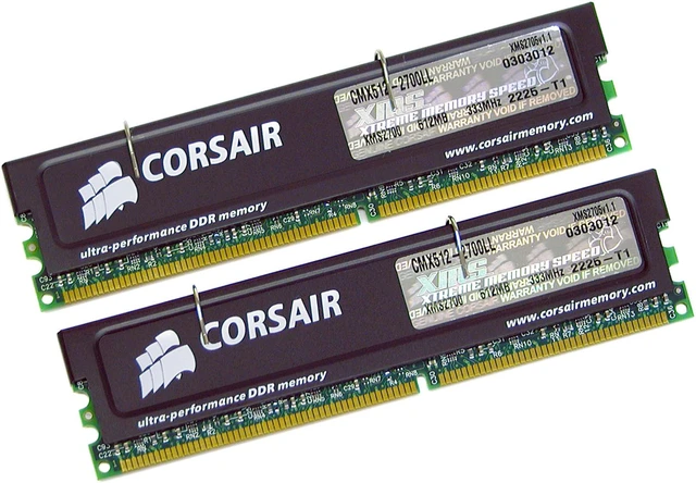Open Box: CORSAIR XMS 1GB (2 x 512MB) DDR 333 (PC 2700) Dual Channel ...