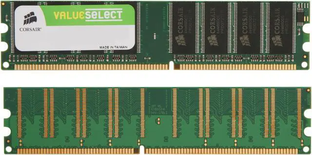Alt view image 2 of 3 - CORSAIR 1GB (2 x 512MB) DDR 400 (PC 3200) Dual Channel Kit Desktop Memory Model VS1GBKIT400