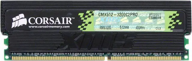 Alt view image 3 of 3 - CORSAIR XMS 512MB DDR 400 (PC 3200) Desktop Memory Model CMX512-3200C2PRO