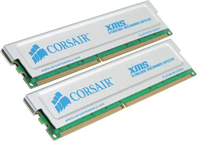 Main image of CORSAIR XMS 1GB (2 x 512MB) DDR 400 (PC 3200) Dual Channel Kit Desktop Memory Model TWINX1024-3200PT