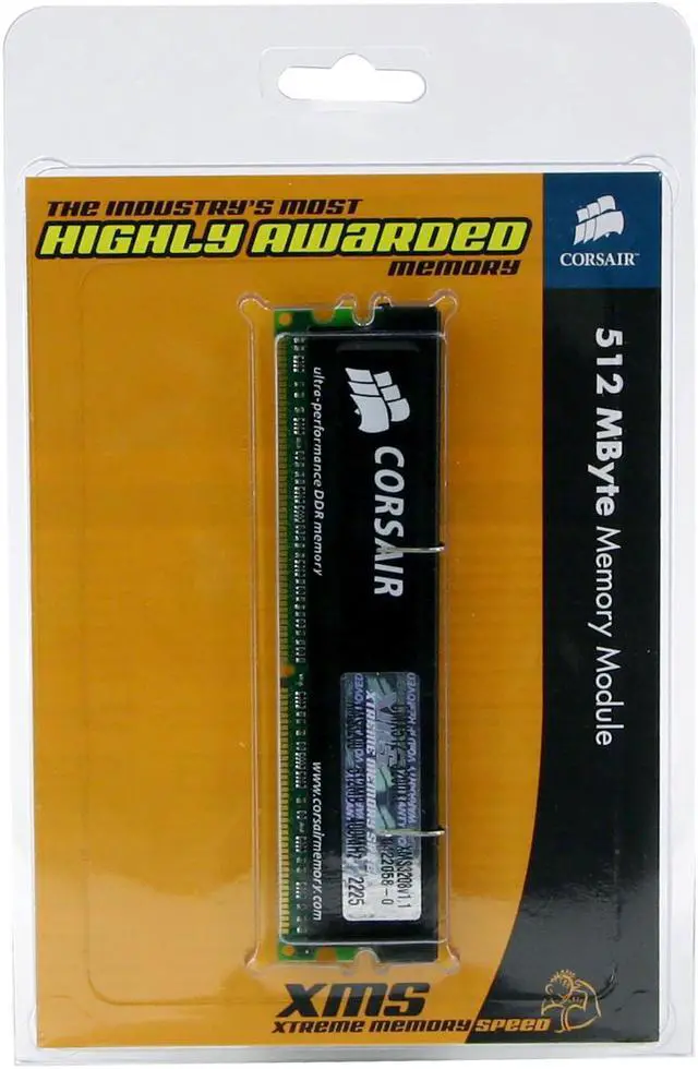 Alt view image 2 of 2 - CORSAIR XMS 512MB DDR 400 (PC 3200) Desktop Memory Model CMX512-3200XL