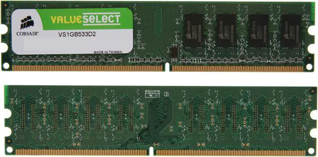 Alt view image 2 of 3 - CORSAIR 2GB (2 x 1GB) DDR2 533 (PC2 4200) Dual Channel Kit Desktop Memory Model VS2GBKIT533D2