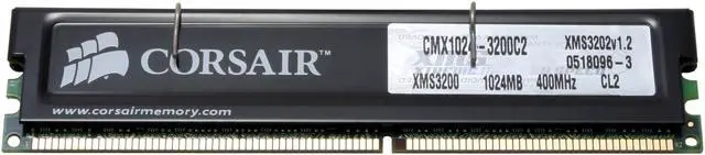 Main image of CORSAIR XMS 1GB DDR 400 (PC 3200) Desktop Memory Model CMX1024-3200C2