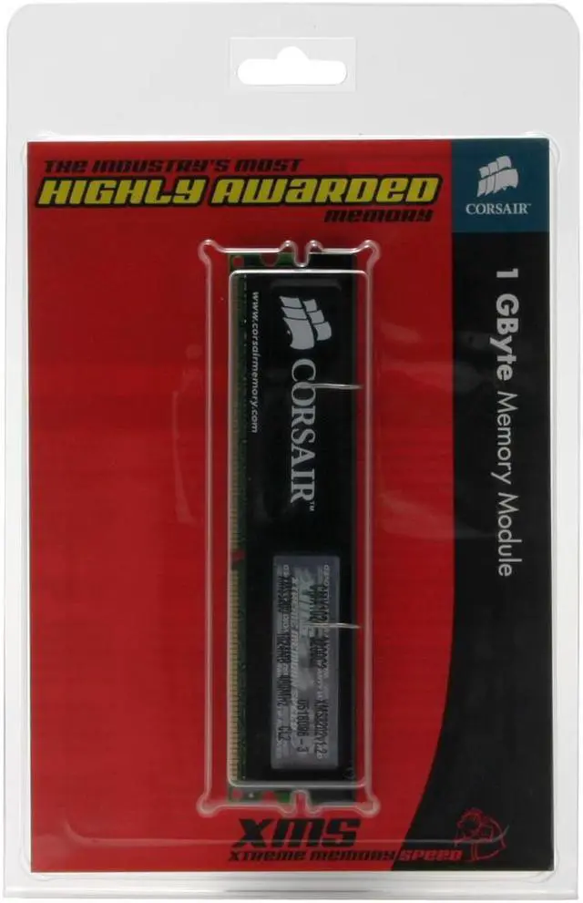 Alt view image 2 of 2 - CORSAIR XMS 1GB DDR 400 (PC 3200) Desktop Memory Model CMX1024-3200C2