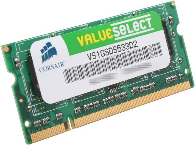 CORSAIR 1GB 200-Pin DDR2 SO-DIMM DDR2 533 (PC2 4200) Laptop