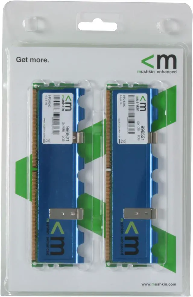 Alt view image 5 of 5 - Mushkin Enhanced Blackline 2GB (2 x 1GB) DDR2 667 (PC2 5300) Dual Channel Kit Desktop Memory Model 996521