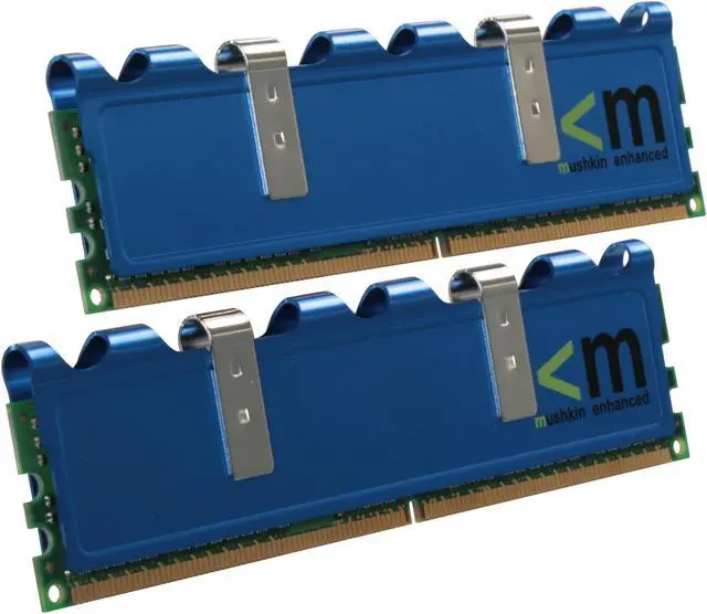 Main image of Mushkin Enhanced Blackline 2GB (2 x 1GB) DDR2 667 (PC2 5300) Dual Channel Kit Desktop Memory Model 996521