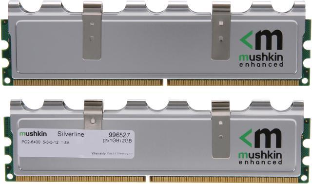 Mushkin Enhanced Silverline 2GB (2 x 1GB) DDR2 800 (PC2 6400) Dual