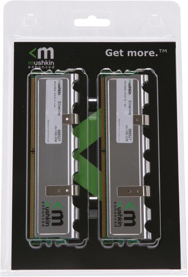 Mushkin Enhanced Silverline 2GB (2 x 1GB) DDR2 800 (PC2 6400) Dual