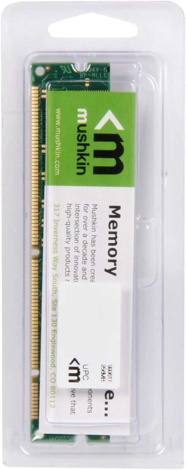 Alt view image 3 of 3 - Mushkin Enhanced Essentials 256MB PC 133 Desktop Memory Model 990617