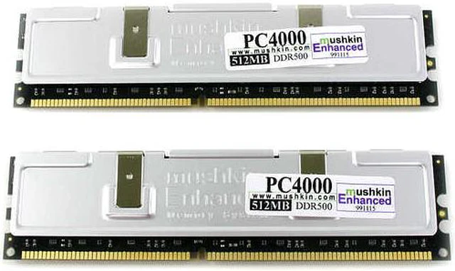 Mushkin Enhanced 1GB (2 x 512MB) DDR 500 (PC 4000) Dual Channel Kit ...