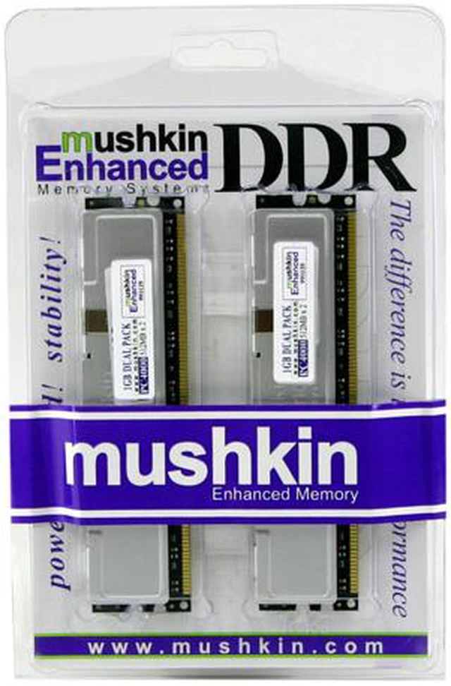 Mushkin Enhanced 1GB (2 x 512MB) DDR 500 (PC 4000) Dual Channel Kit ...