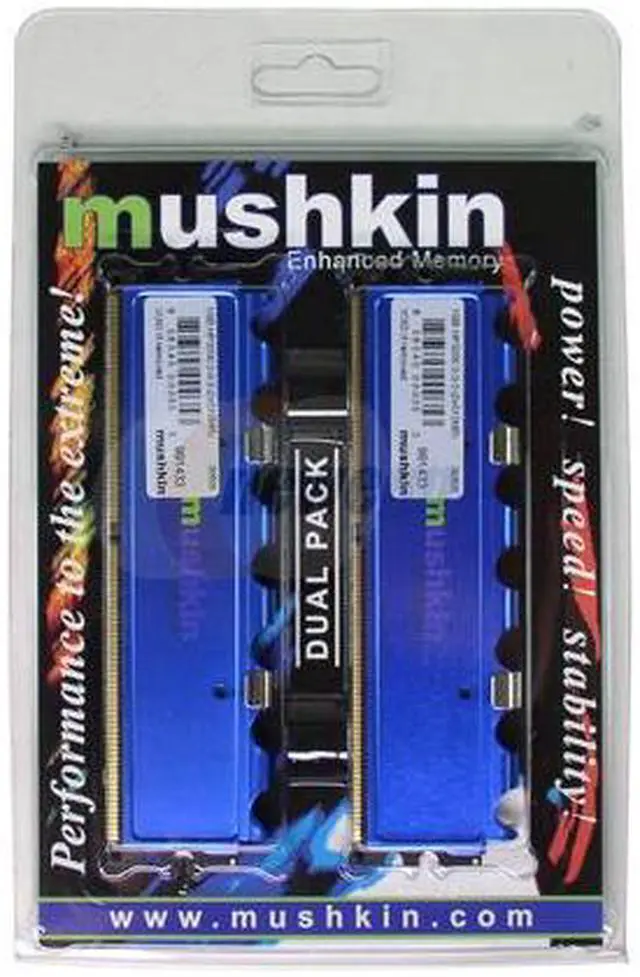 Alt view image 2 of 2 - Mushkin Enhanced High-Performance 1GB (2 x 512MB) DDR 400 (PC 3200) Dual Channel Kit Desktop Memory Model 991433