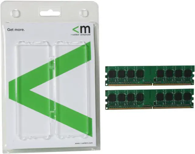 Alt view image 3 of 3 - Mushkin Enhanced Essentials 2GB (2 x 1GB) DDR2 800 (PC2 6400) Dual Channel Kit Desktop Memory Model 996529