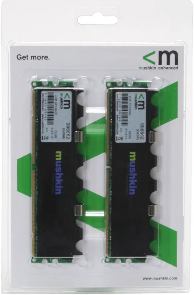 Alt view image 2 of 2 - Mushkin Enhanced 4GB (2 x 2GB) DDR2 1066 (PC2 8500) Dual Channel Kit Desktop Memory Model 996562