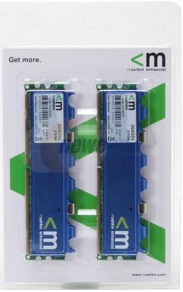 Alt view image 2 of 2 - Mushkin Enhanced 4GB (2 x 2GB) DDR2 800 (PC2 6400) Dual Channel Kit Desktop Memory Model 996564