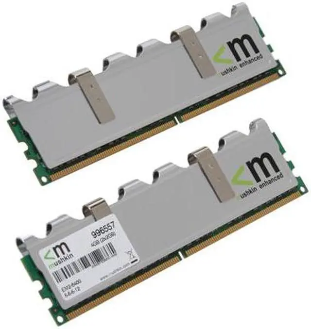 Main image of Mushkin Enhanced Silverline 4GB (2 x 2GB) DDR2 800 (PC2 6400) Dual Channel Kit Desktop Memory Model 996557