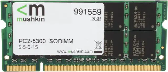 Main image of Mushkin Enhanced Essentials 2GB 200-Pin DDR2 SO-DIMM DDR2 667 (PC2 5300) Laptop Memory Model 991559