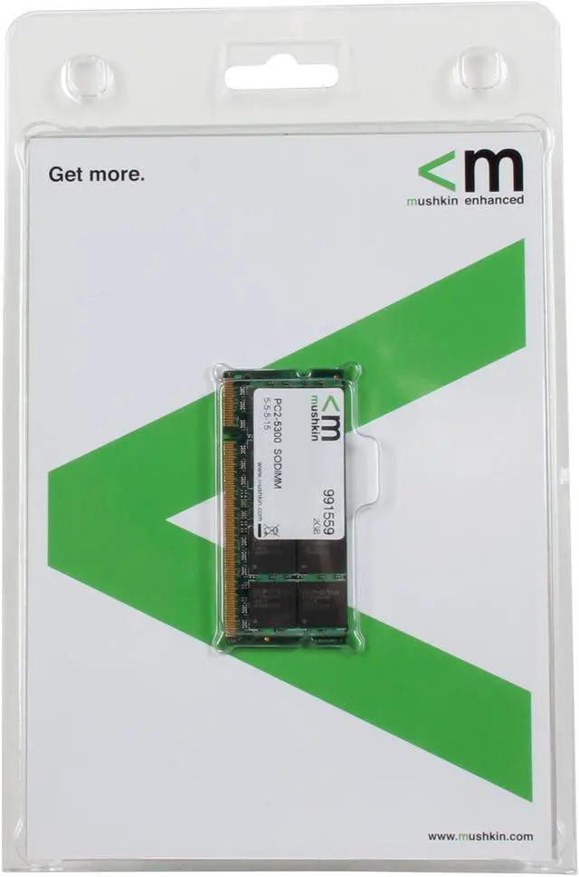 Alt view image 3 of 3 - Mushkin Enhanced Essentials 2GB 200-Pin DDR2 SO-DIMM DDR2 667 (PC2 5300) Laptop Memory Model 991559