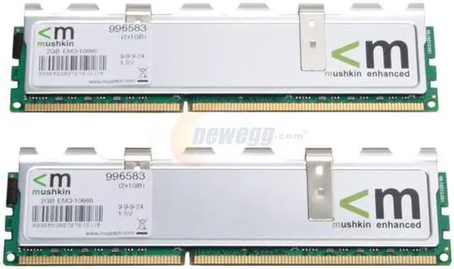 Alt view image 2 of 4 - Mushkin Enhanced 2GB (2 x 1GB) DDR3 1333 (PC3 10666) Dual Channel Kit Desktop Memory Model 996583
