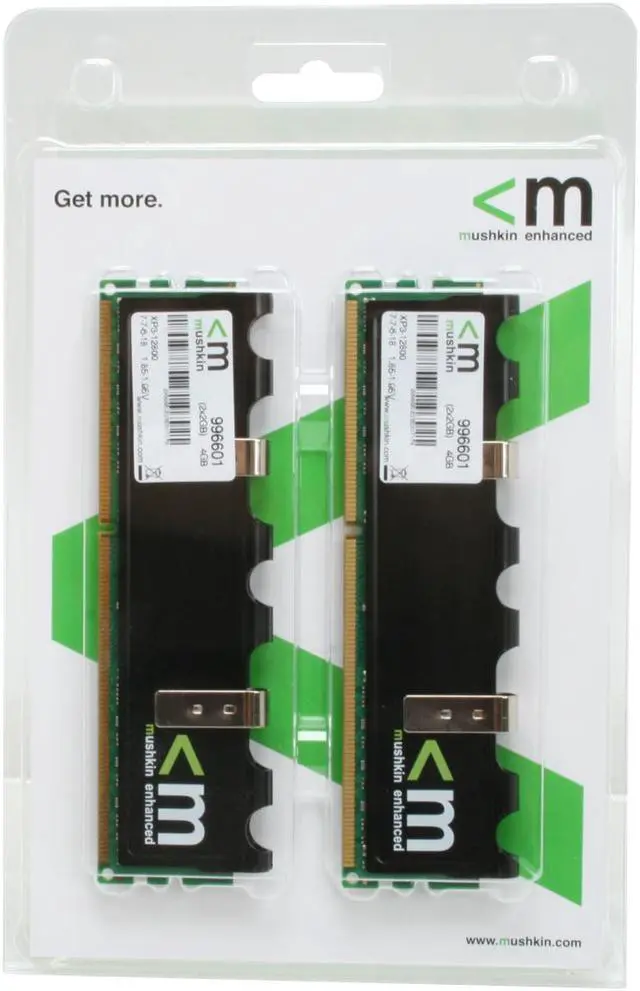 Alt view image 4 of 4 - Mushkin Enhanced Blackline 4GB (2 x 2GB) DDR3 1600 (PC3 12800) Dual Channel Kit Desktop Memory Model 996601