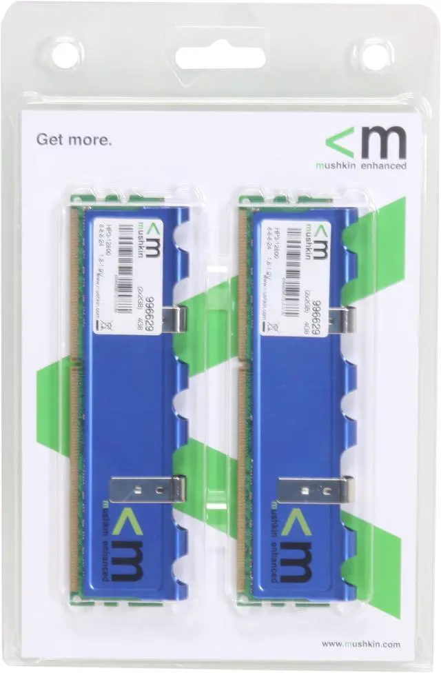 Alt view image 3 of 3 - Mushkin Enhanced Blackline 4GB (2 x 2GB) DDR3 1600 (PC3 12800) Dual Channel Kit Desktop Memory Model 996629